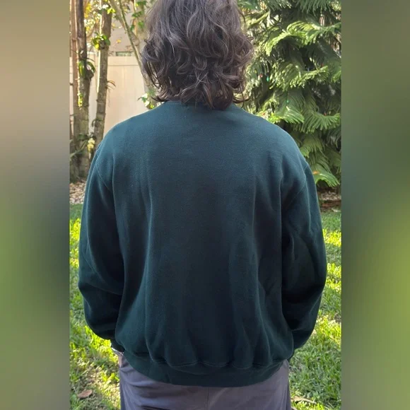 Eddie Bauer Men's Dark Green Crewneck Sweater Large - Picture 4 of 5